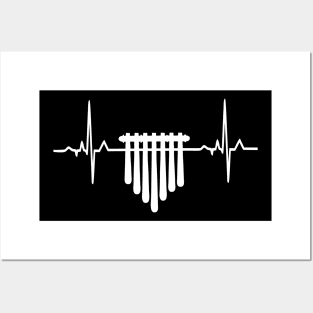 I love Kalimba - ECG - white Posters and Art